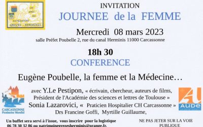 Journée de la femme : Conférence Eugène Poubelle, la femme et la Médecine.